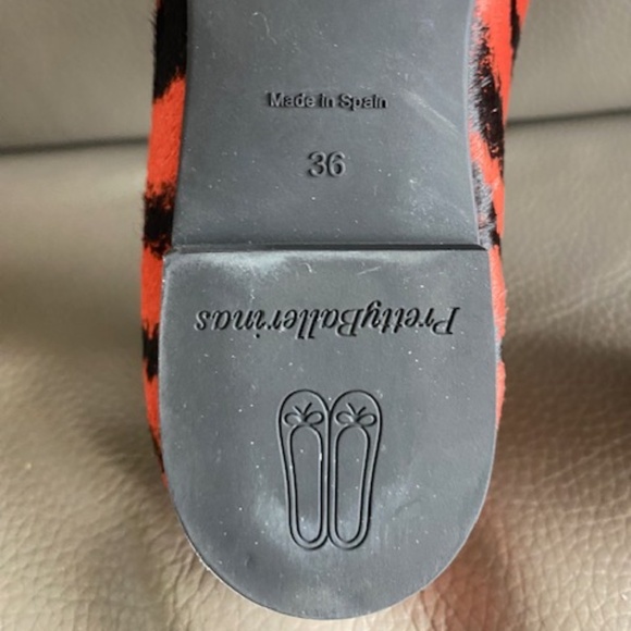 Pretty Ballerinas sz EU 36/US 5.5-6 rust orange black zebra pony - Picture 16 of 16